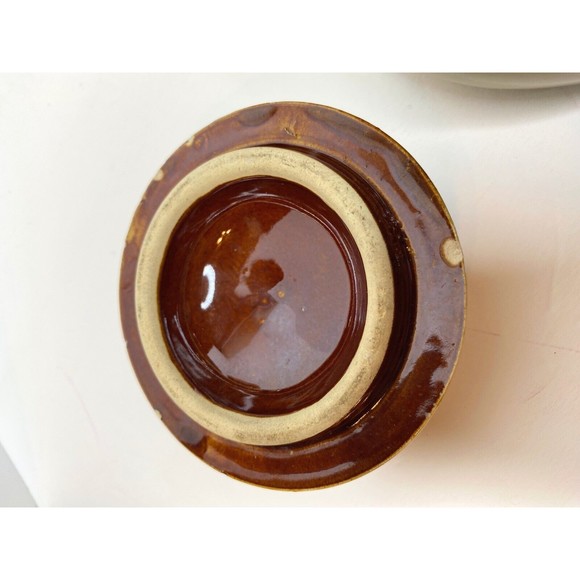 Soup Bowls , GLAZED STONEWARE CLAY WITH HANDLE AND LID 3 lot, 1 Mug Monmouth - Picture 8 of 15